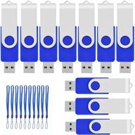 💾 10 pack usb 2gb flash drives - eastbull swivel usb stick bulk, blue logo