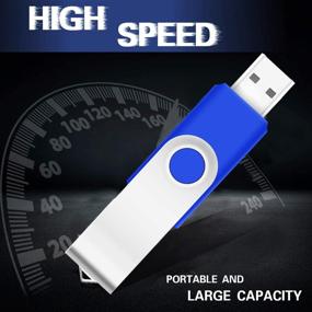 img 3 attached to 💾 10 Pack USB 2GB Flash Drives - EASTBULL Swivel USB Stick Bulk, Blue