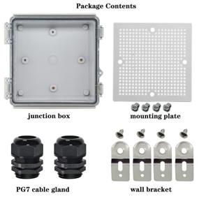 img 1 attached to 🔒 Защищенная от воды нержавеющая электрическая коробка Zulkit - 150X150X90мм: Конечная защита для всех электронных устройств