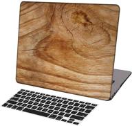 🖥️ ksk kaishek laptop case for macbook air 13 inch (2018-2021 release, retina display), wood grain design, black keyboard cover logo