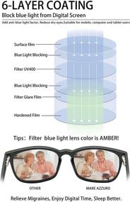 img 2 attached to MARE AZZURO Blue Light Blocking Reading Glasses Women Computer Readers 0 1.0 1.25 to 6