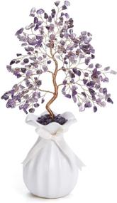 img 4 attached to 🌳 Enhance Prosperity and Harmony with CrystalTears Amethyst Healing Crystal Money Tree: Feng Shui Crystal Bonsai Sculpture Figurine and Gemstone Ornament for Home Decoration and Healing Gifts