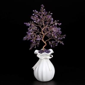 img 2 attached to 🌳 Enhance Prosperity and Harmony with CrystalTears Amethyst Healing Crystal Money Tree: Feng Shui Crystal Bonsai Sculpture Figurine and Gemstone Ornament for Home Decoration and Healing Gifts