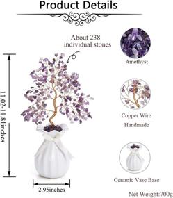 img 3 attached to 🌳 Enhance Prosperity and Harmony with CrystalTears Amethyst Healing Crystal Money Tree: Feng Shui Crystal Bonsai Sculpture Figurine and Gemstone Ornament for Home Decoration and Healing Gifts