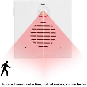 img 3 attached to 🔒 Enhanced Security Body PIR Infrared Motion Sensor Detector Doorbell Wall System with Intelligent Greeting & Voice Reminder