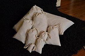 img 1 attached to Pack of 25 Cotton Canvas Muslin Bags, 10 x 12 Inches, Double Drawstring, Natural Color