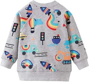 img 3 attached to Sweatshirts Dinosaur Pullover T Shirts Toddler Boys' Clothing