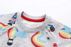 img 2 attached to Sweatshirts Dinosaur Pullover T Shirts Toddler Boys' Clothing