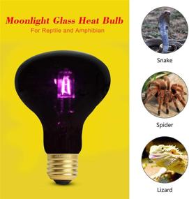 img 2 attached to 🔦 Aomryom 100W Basking Spot Infrared Night Heat Lamp Moonlight Heat Bulb, Ideal for Reptiles & Amphibians, Pack of 2