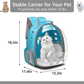 img 3 attached to 🐱 Henkelion Cat Backpack Carrier Bubble Bag - Small Dog Backpack Carrier for Small Dogs - Space Capsule Pet Carrier - Dog Hiking Backpack - Airline Approved Travel Carrier - Black/Grey/Pink/Blue/Purple/Green