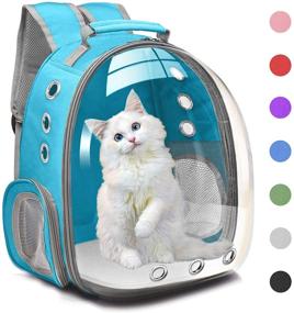 img 4 attached to 🐱 Henkelion Cat Backpack Carrier Bubble Bag - Small Dog Backpack Carrier for Small Dogs - Space Capsule Pet Carrier - Dog Hiking Backpack - Airline Approved Travel Carrier - Black/Grey/Pink/Blue/Purple/Green