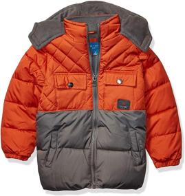 img 3 attached to Perry Ellis Boys' Quilting Mix Puffer: Stylish and Cozy Outerwear for Young Trendsetters