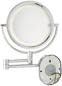 img 2 attached to Jerdon HL65CD 8-Inch Lighted Wall Mount Makeup Mirror with 5x Magnification, Chrome Finish – Enhanced SEO, 1.0 Count