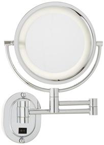 img 4 attached to Jerdon HL65CD 8-Inch Lighted Wall Mount Makeup Mirror with 5x Magnification, Chrome Finish – Enhanced SEO, 1.0 Count