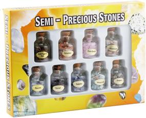 img 1 attached to 💎 SUNYIK 9 Mini Gemstone Bottles Chip Crystal Healing Tumbled Gemstones Reiki Wicca Stones Set