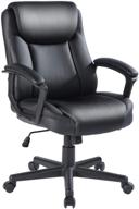 💺 comfortable mid back executive desk chair with spring cushion, arms, and lumbar support – qulomvs computer office chair in black логотип