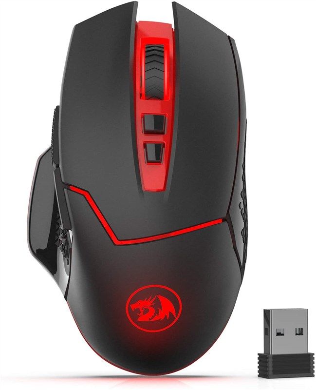 redargon m690 1 wireless ergonomic buttons black 로고