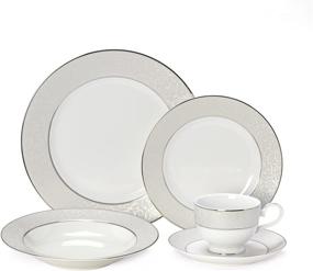 img 4 attached to 🍽️ 40-Piece Mikasa Parchment Dinnerware Service Set