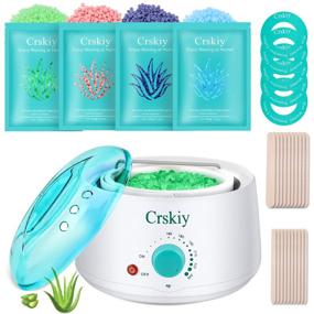 img 4 attached to 🔥 Crskiy Waxing Kit: Premium Hair Removal Kit for Women and Men - Multiple Formulas, 4 Bags Hard Wax Beans, 20 Applicator Sticks - Home Wax Warmer for Brazilian, Legs, Face, Underarm, Bikini