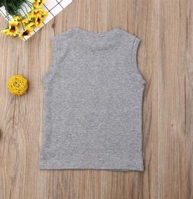 img 2 attached to 👕 Sleeveless Boys' Clothing: Trendy Toddler Boys Sleeveless Shirt