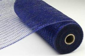 img 1 attached to Metallic Navy Blue and Royal Foil 10 Inch x 30 Feet Deco Poly Mesh Ribbon