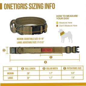 img 2 attached to 🐾 OneTigris Tough Dog Collars: Tactical Collar with Handle, Adjustable Military Dog Collar featuring Heavy-Duty Metal Buckle for Effective Training