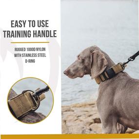 img 1 attached to 🐾 OneTigris Tough Dog Collars: Tactical Collar with Handle, Adjustable Military Dog Collar featuring Heavy-Duty Metal Buckle for Effective Training