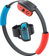 🎮 nintendo switch ring fit adventure accessory set: includes 1 switch leg strap and 2 ring-con grips logo