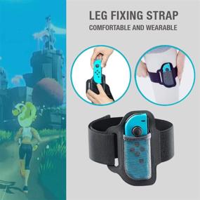 img 1 attached to 🎮 Nintendo Switch Ring Fit Adventure Accessory Set: Includes 1 Switch Leg Strap and 2 Ring-Con Grips