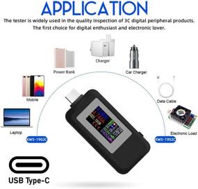 img 3 attached to 💻 USB Type-C Tester USB Power Meter, USB C Voltage & Current Tester 0-5A 4-30V, USB-C Charger Tester with Color Display, Type C Voltmeter Ammeter