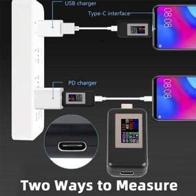 img 1 attached to 💻 USB Type-C Tester USB Power Meter, USB C Voltage & Current Tester 0-5A 4-30V, USB-C Charger Tester with Color Display, Type C Voltmeter Ammeter