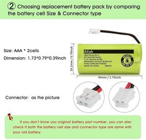 img 1 attached to 🔋 6-Pack iMah BT18433 BT28433 2.4V 750mAh Ni-MH Battery Pack for Enhanced Compatibility with AT&amp;T, VTech Cordless Phone Models - CS6219, CS6229, DS6301, DS6151, DS6101, BT184342, BT284342, BT-1011, BT-1018, BT-1022, BT-1031