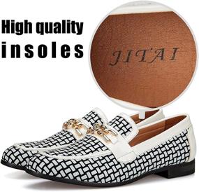 img 1 attached to JITAI Leather Pattern Printing Smoking Men's Shoes and Loafers & Slip-Ons