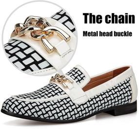 img 3 attached to JITAI Leather Pattern Printing Smoking Men's Shoes and Loafers & Slip-Ons