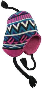 img 2 attached to 🧣 Fashionable Knitted Fuchsia Accessories for Girls aged 9-12: NIce Caps Collection