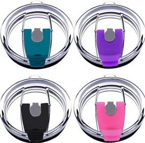 img 4 attached to 🥤 IHUIXINHE Tumbler Replacement Lids - Spill Proof & Straw Friendly (Double Hole, 30 OZ) - Compatible with Rambler and Ozark Trail