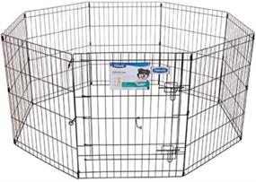 img 1 attached to 🐾 Petmate Exercise Pen with Step-Through Door - 8 Panels for Optimal Pet Playtime