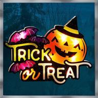 🎃 impact innovations silhouette lighted shimmer trick or treat jack: add enchanting glows to your halloween décor! logo