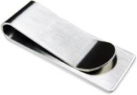 💼 streamlined silver stainless steel slim money holder logo