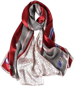 img 4 attached to 🌸 Women's Accessories: Mulberry Shawls Headscarf in Blossoms - Oblong Scarves & Wraps