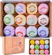 🛁 12 bath bomb balls gift set for bubble spa bath, shea & coco butter moisturizer, ideal for loved ones – wife, girlfriend, mother's day, christmas, wedding. logo