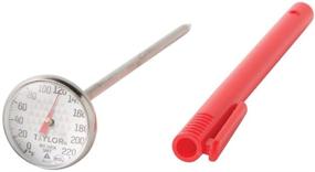 img 4 attached to Taylor Precision Products Instant Read Analog Kitchen Thermometer with Red Pocket Sleeve Clip - Ideal for Meat, Food, Grill, BBQ Cooking - 1 Inch Dial