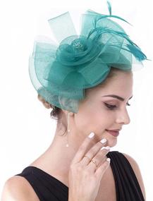 img 4 attached to Fascinator Haojing Headband Headwear Hj2 Black