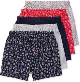 img 4 attached to Comfortable & Durable: Lucky & Me Noah 🩲 Boys Boxer Shorts 5 Pack - 100% Cotton Tagless Underwear