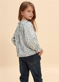 img 2 attached to Sleeve Floral Toddler Ruffle Blouse Apparel & Accessories Baby Boys