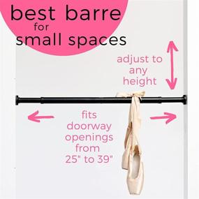 img 2 attached to lb2designs Porté Dance Portable Ballet Barre - Adjustable Bar for Stretch and Balance Exercises - Lightweight Powder-Coated Metal Barre (Black)