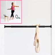 lb2designs porté dance portable ballet barre - adjustable bar for stretch and balance exercises - lightweight powder-coated metal barre (black) логотип