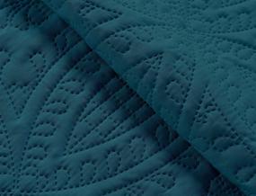 img 1 attached to Chezmoi Collection Austin King Size Teal Oversized Bedspread Coverlet Set: 3-Piece