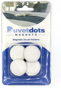 img 4 attached to 🛏️ Duvet Dotz - Magnetic Fasteners for Duvet/Comforter (Comforter Grips/Duvet Cover Clips/Magnetic Duvet Clip/Duvet Donuts) - Available as 1 Set or 4 for Full Bed Coverage