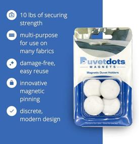 img 3 attached to 🛏️ Duvet Dotz - Magnetic Fasteners for Duvet/Comforter (Comforter Grips/Duvet Cover Clips/Magnetic Duvet Clip/Duvet Donuts) - Available as 1 Set or 4 for Full Bed Coverage